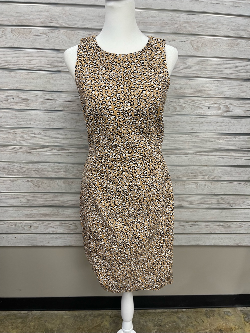 J. Crew Factory Leopard Print Sleeveless Dress